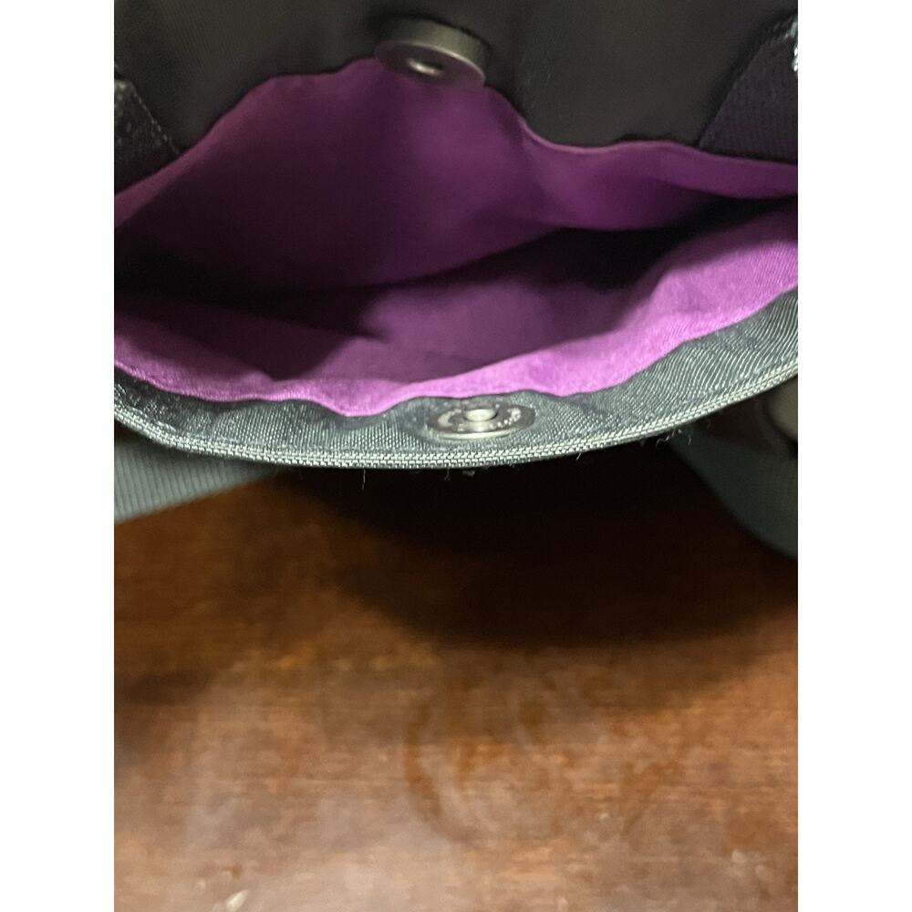Baggallini Journey RFIDCrossbody Purse Travel Bag Small Dark Gray Purple Lining - Picture 9 of 15